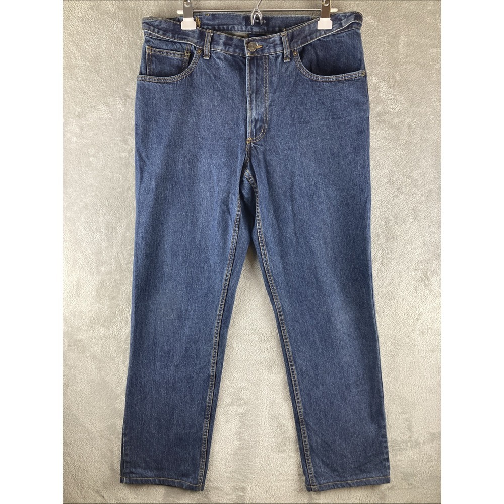 Lands' End Jeans Men's Size 36 Traditional‎ Comfort Waist Stretch Dark Wash